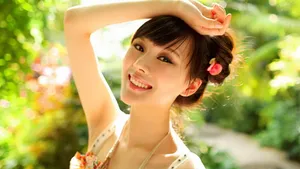 甜美娇俏小佳人图片壁纸
