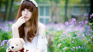 甜美娇俏小佳人图片壁纸_12