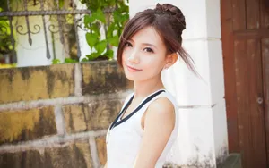美女户外摄影图片壁纸