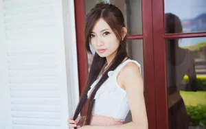美女户外摄影图片壁纸_3