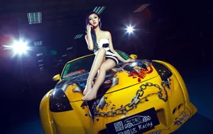 车模美女图片壁纸_8