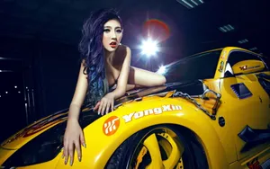 车模美女图片壁纸_11