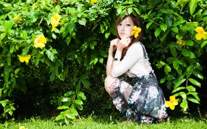 台湾果子MM花间精灵美图壁纸_2