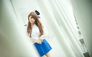 小清新甜美美女图片壁纸_4