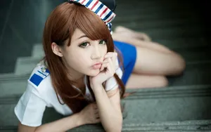 小清新甜美美女图片壁纸_6