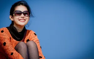 美女恬小魚冬季外拍壁纸_2
