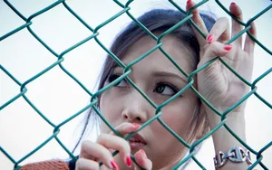美女恬小魚冬季外拍壁纸_9