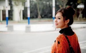 美女恬小魚冬季外拍壁纸_14