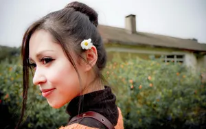 美女恬小魚冬季外拍壁纸_16