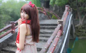 可爱小萝莉美女外拍壁纸_3