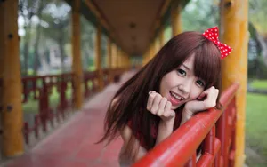 可爱小萝莉美女外拍壁纸_6