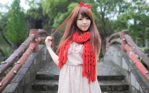 可爱小萝莉美女外拍壁纸_8