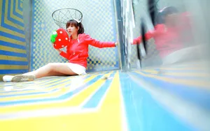 青春卖萌女生清新壁纸_9
