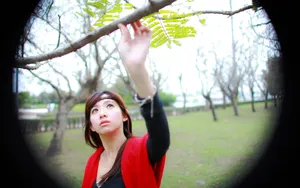 青春卖萌女生清新壁纸_13