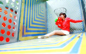 青春卖萌女生清新壁纸_19