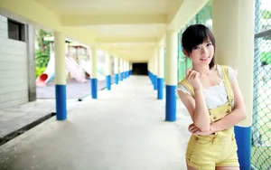 台湾麻豆美女小敬青春写照壁纸_5