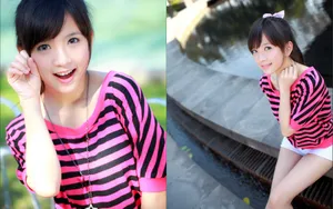 台湾麻豆美女小敬青春写照壁纸_10