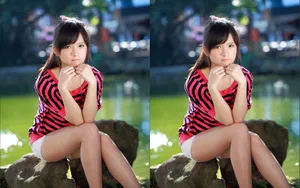 台湾麻豆美女小敬青春写照壁纸_11