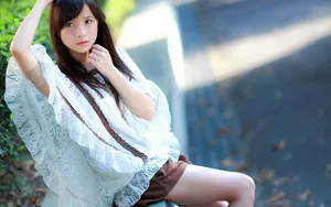 台湾麻豆美女小敬青春写照壁纸_15