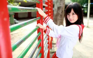 台湾麻豆美女小敬青春写照壁纸_20