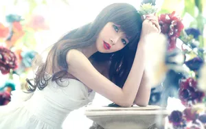 唯美婚纱公主妖颜媚色写真壁纸_5