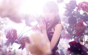 唯美婚纱公主妖颜媚色写真壁纸_7