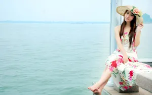 娇美似花女孩桌面壁纸_7