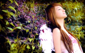 娇美似花女孩桌面壁纸_12