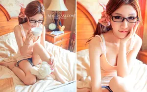 粉色甜美的清纯宅女壁纸_7
