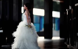 美女新娘婚纱摄影壁纸_4