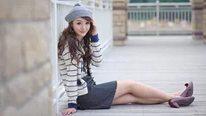 青春靓丽黄诗思壁纸