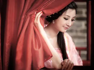 古典琵琶美女壁纸