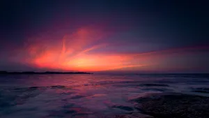 海上日落风景图片_2