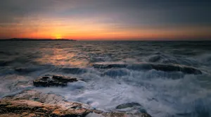 海上日落风景图片_4