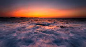 海上日落风景图片_8