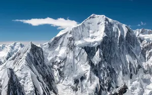 冬季唯美壮观雪山雪景_3