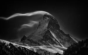 冬季唯美壮观雪山雪景_5