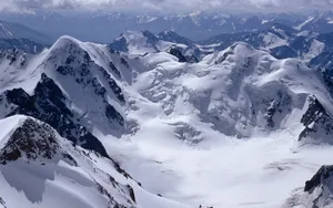 冬季唯美壮观雪山雪景_8