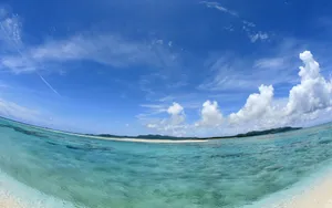 唯美海岸沙滩风景图片_12