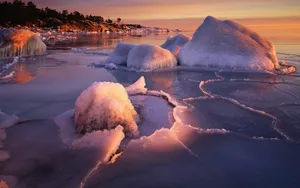 雪景千里冰封图片_7