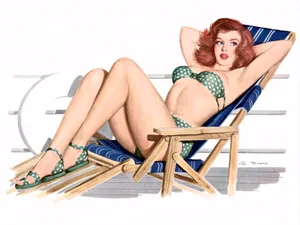 手绘美女墙画 第一辑_1