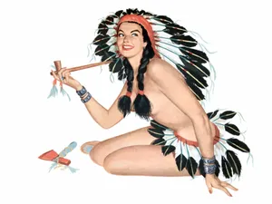 手绘美女墙画 第一辑_5
