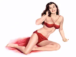 手绘美女墙画 第一辑_15