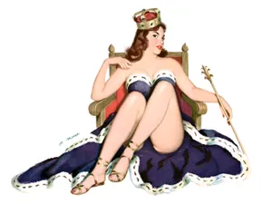 手绘美女墙画 第一辑_16