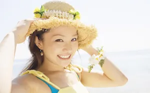 夏日海边沙滩女孩壁纸_7
