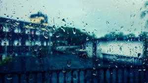 玻璃上的雨滴图片_2