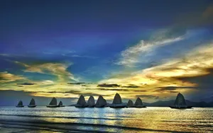 唯美大海天空图片壁纸_5