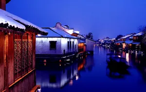 浙江乌镇西栅夜景图片壁纸_4