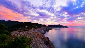 山东威海猫头山晚霞风景_5