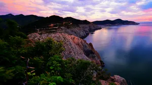 山东威海猫头山晚霞风景_6